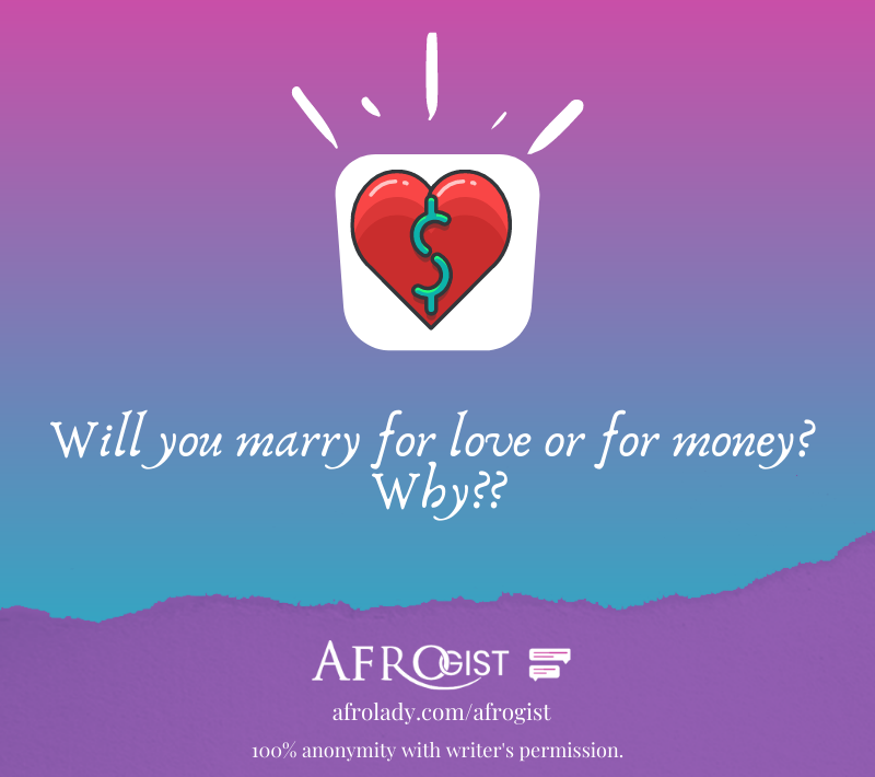 Afrogist, people share, Afrolady, love, money, for love or for money,