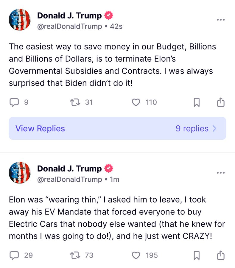 Donald Trump and Elon Musk Showdown Saga Issues