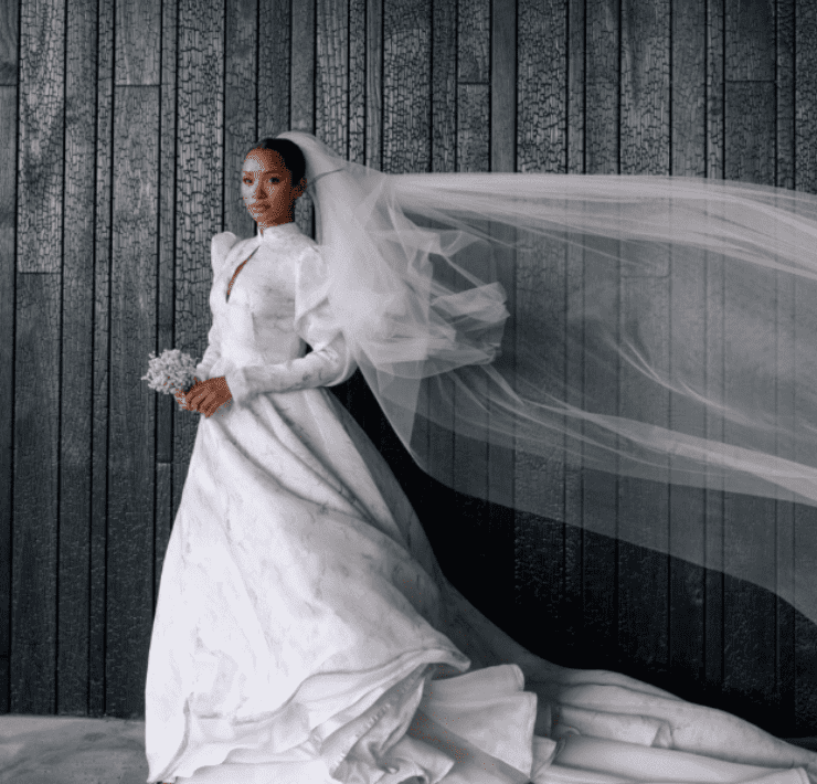 Temi Otedola Wedding Dresses to Mr Eazi