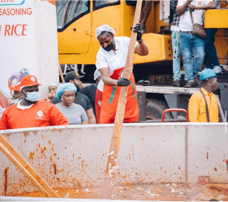 Hilda Baci Sets Guinness World Record with Largest Pot of Jollof Rice in Lagos