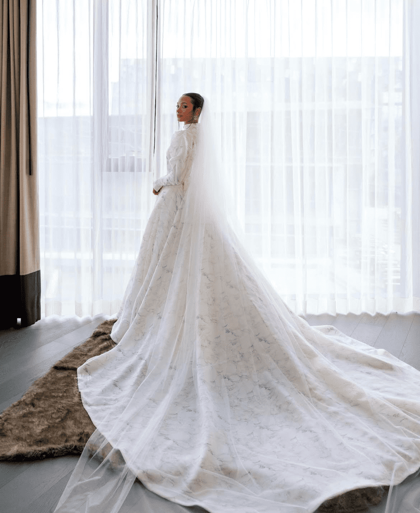 Temi Otedola and Mr Eazi's wedding  attire